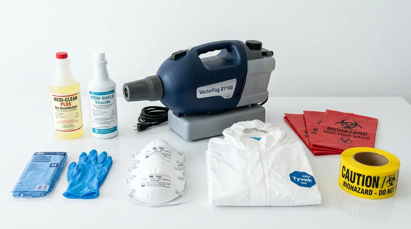 Professional biohazard remediation crew working in Johnson Lane